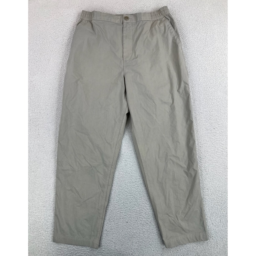 Reigning Champ Pants Mens Large Beige Regular Fit Solotex Microfiber Chino